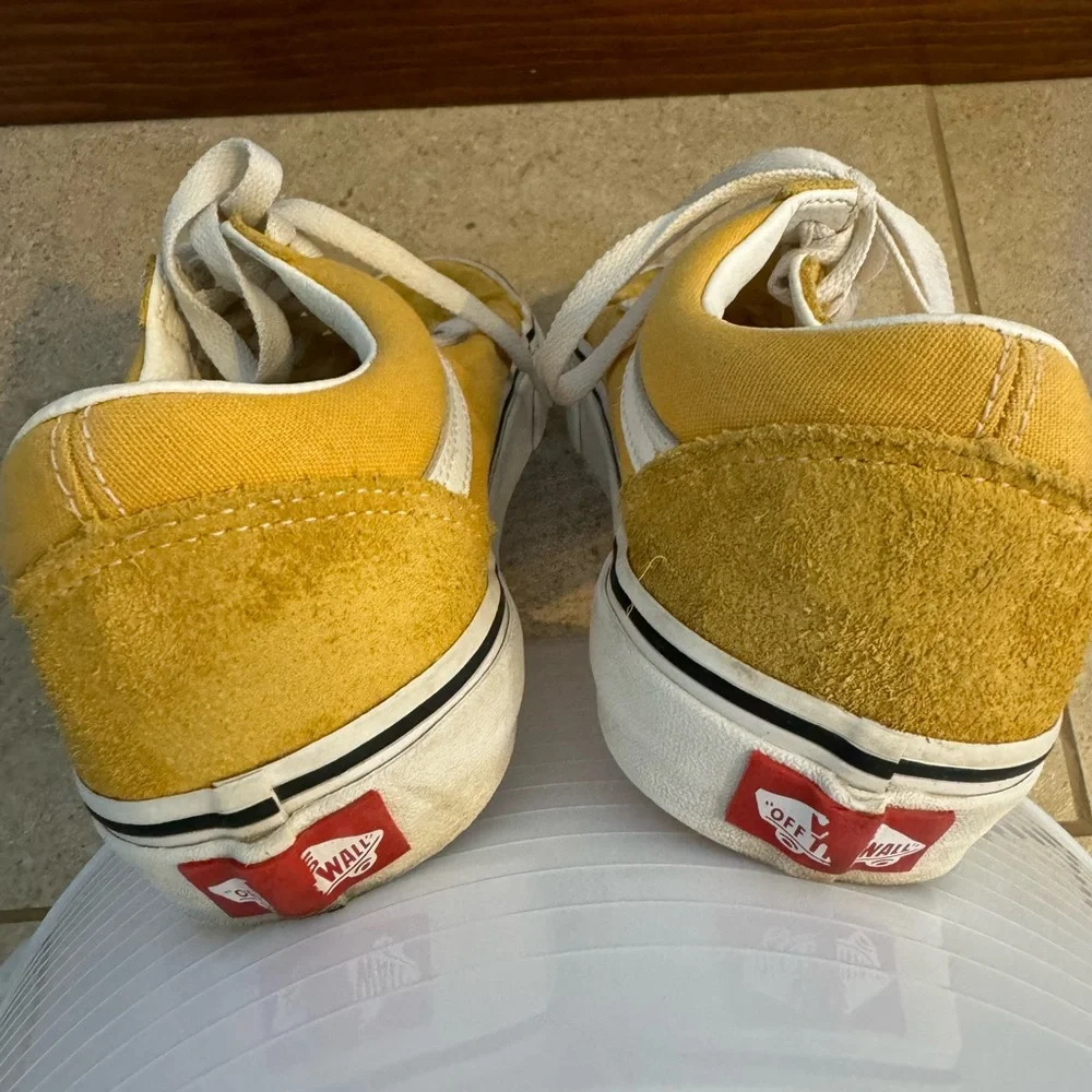 Vans Yellow and White Women's Shoes - Picture 4 of 7